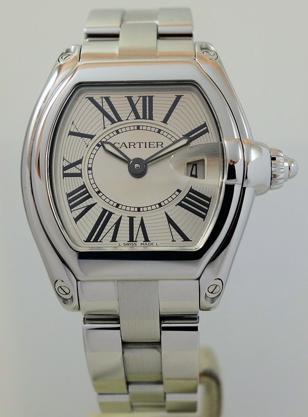 DSC07499 Lady's CARTIER Roadster Steel 2675 with Papers