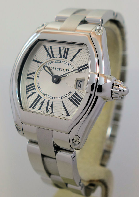 DSC07502 Lady's CARTIER Roadster Steel 2675 with Papers