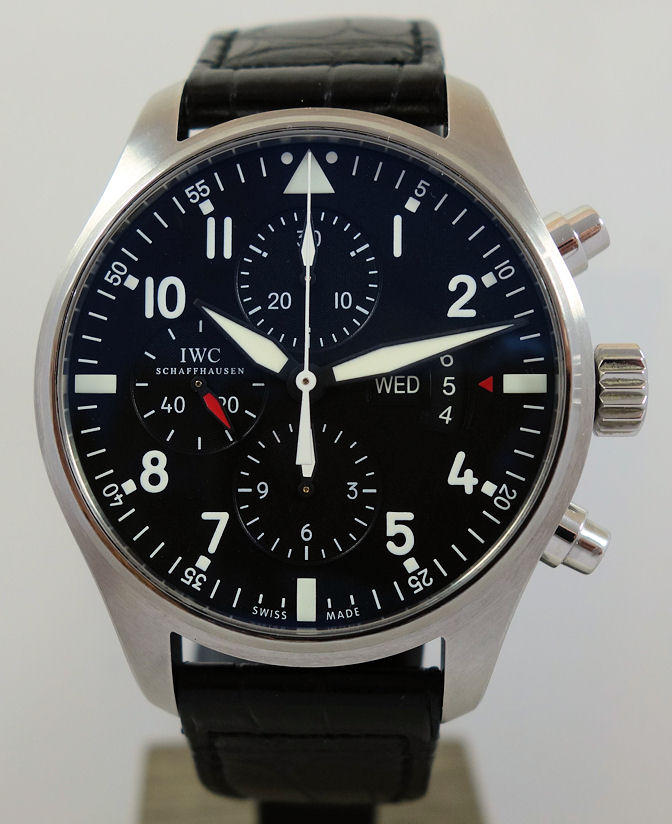 DSC07524 IWC PILOT CHRONOGRAPH 43mm IW377701 Box & Card