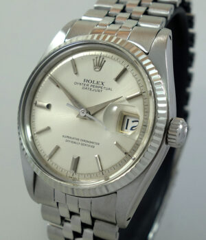 Rolex Datejust 36mm 1601 White-Gold bezel, Jubilee bracelet Box & Papers 1970