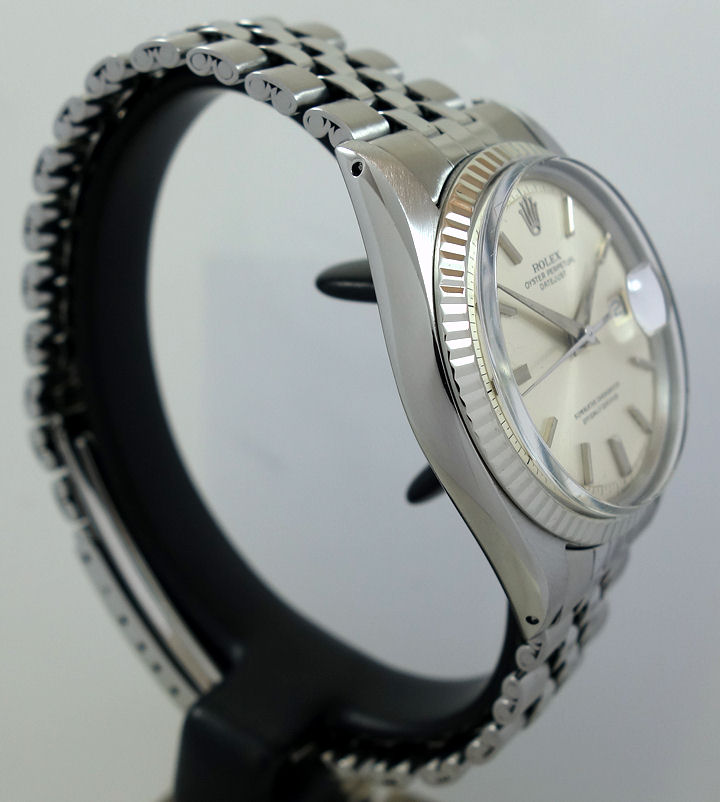 DSC07703 Rolex Datejust 36mm 1601 White-Gold bezel, Jubilee bracelet Box & Papers 1970