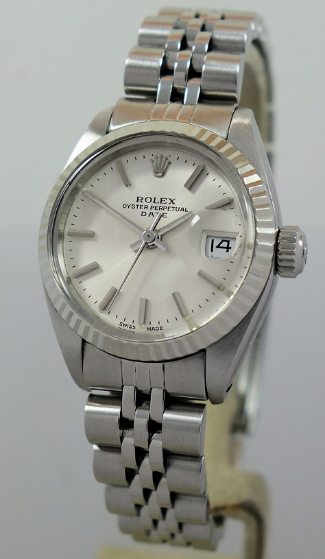 DSC07726 Rolex Lady Oyster Date Steel & 18k White-Gold 6917