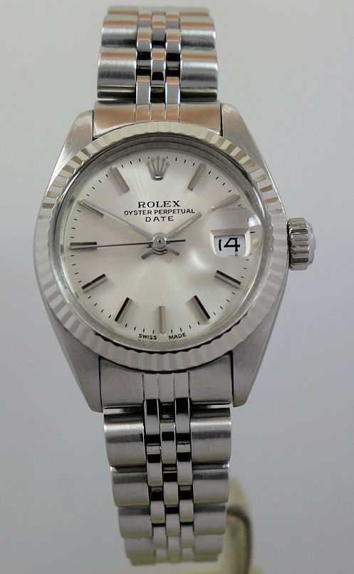 DSC07729 Rolex Lady Oyster Date Steel & 18k White-Gold 6917