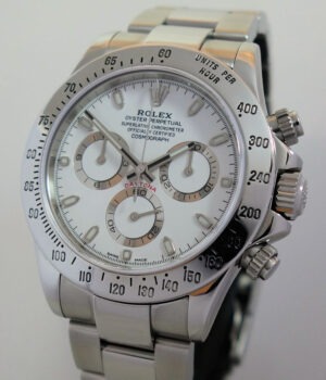ROLEX Daytona Steel 116520 White-dial & "Winner" case-back "Full Rolex Service"