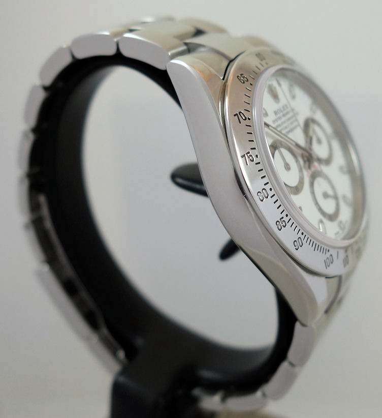 DSC07760 ROLEX Daytona Steel 116520 White-dial & "Winner" case-back "Full Rolex Service"