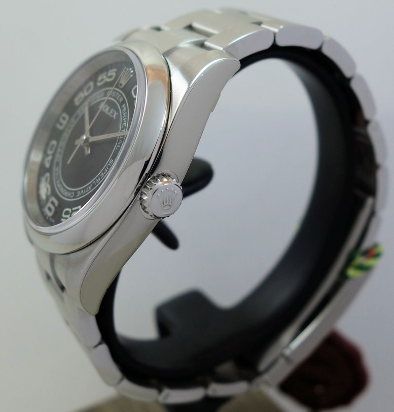 DSC07853 Rolex Oyster Perpetual 36 Black Concentric Arabic dial 116000 Box & Card Unused!!