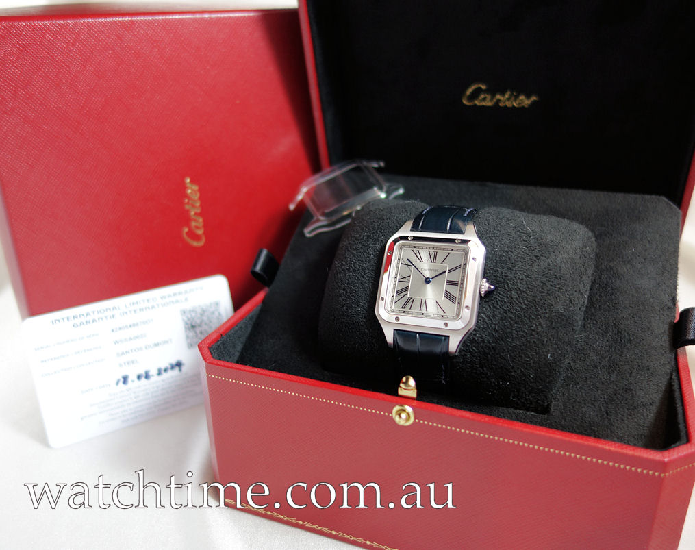 DSC07906 Cartier Santos Dumont Steel Medium-Large WSSA0022