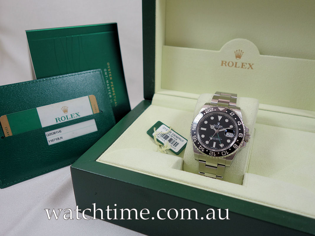 DSC07957 Rolex GMT MASTER II Steel 116710LN Box & Card 2014