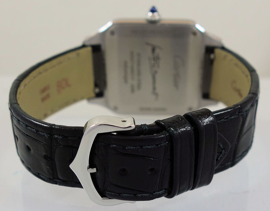 DSC07994 Cartier Santos Dumont Steel (Large) Manual, Black dial WSSA0046