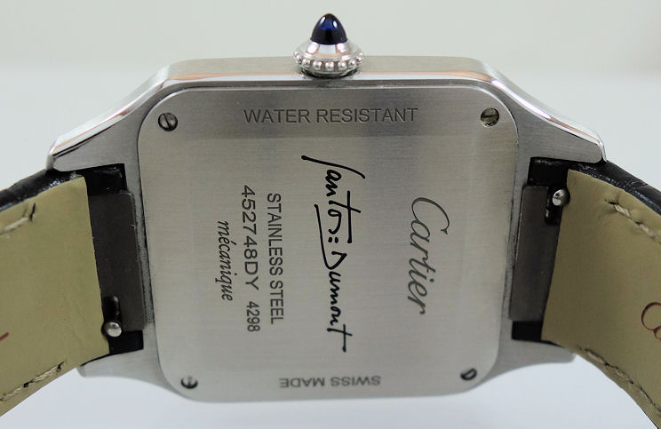 DSC07996 Cartier Santos Dumont Steel (Large) Manual, Black dial WSSA0046