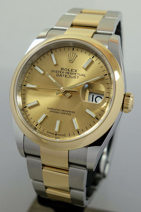 DSC08179 Rolex Datejust 36 18k Yellow-Gold & Steel 126203 Box & Card 2026 * $5,000 off Retail*