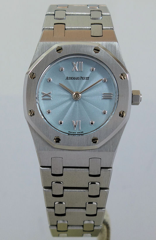DSC08268 Ladies AUDEMARS PIGUET Royal Oak Steel & Gold, Ice-blue dial 67470ST