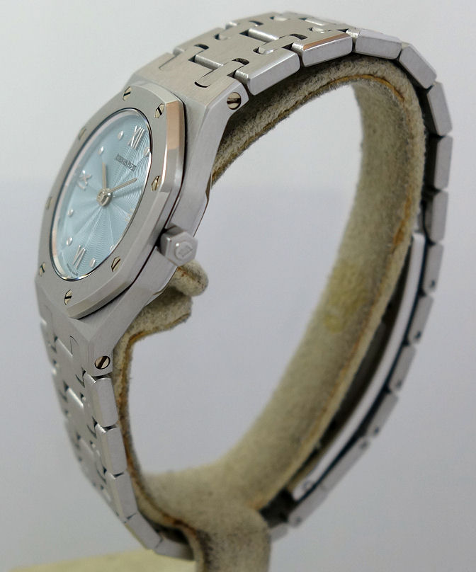 DSC08270 Ladies AUDEMARS PIGUET Royal Oak Steel & Gold, Ice-blue dial 67470ST