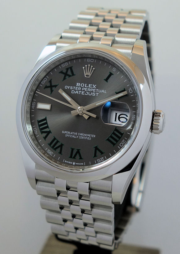 DSC08288 Rolex Datejust 36 Wimbledon Dial 126200 Box & Card 2025
