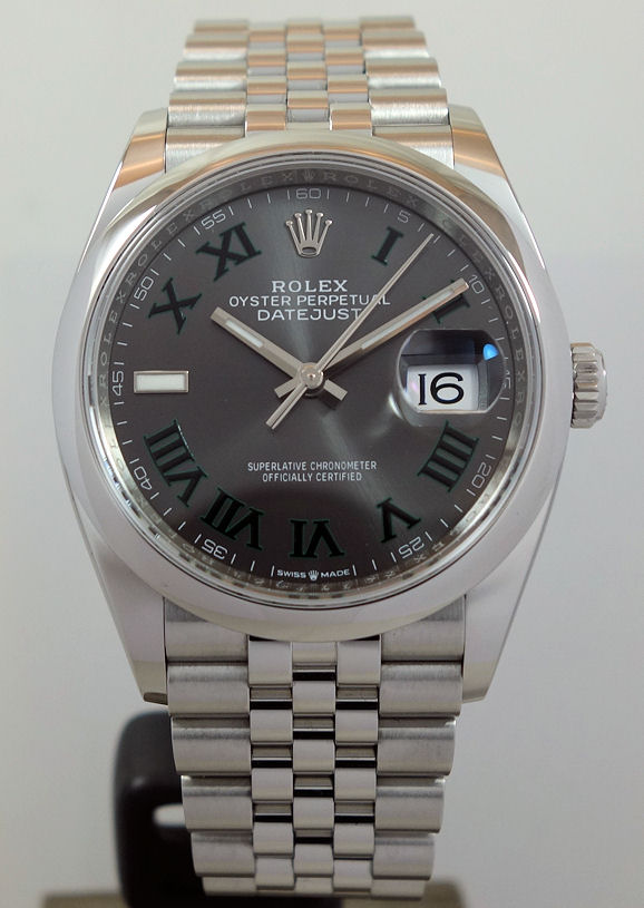 DSC08294 Rolex Datejust 36 Wimbledon Dial 126200 Box & Card 2025