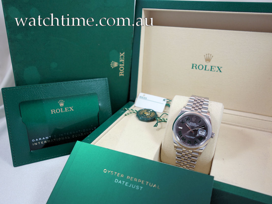 DSC08312 Rolex Datejust 36 Wimbledon Dial 126200 Box & Card 2025
