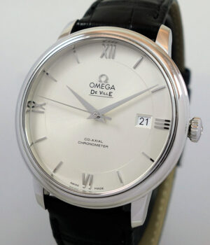 OMEGA DeVille Prestige 39mm, Steel on leather strap 424.13.40.20.02.001