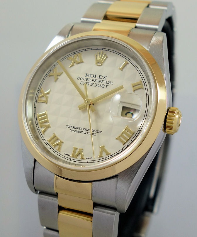 DSC08516 Rolex Datejust 36 Pyramid Roman dial 16203 c 2000