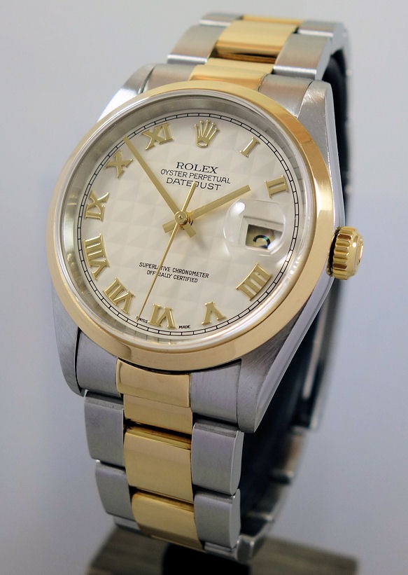 DSC08517 Rolex Datejust 36 Pyramid Roman dial 16203 c 2000