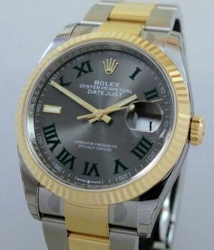 Rolex Datejust 36 Steel & 18k Yellow-Gold, Wimbledon dial 126233 Box & Card *UNUSED*