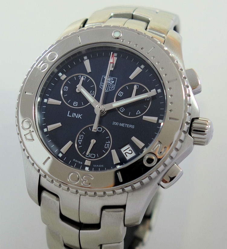 TAG Heuer Link Chronograph CJ1112 Blue-dial 42mm Steel