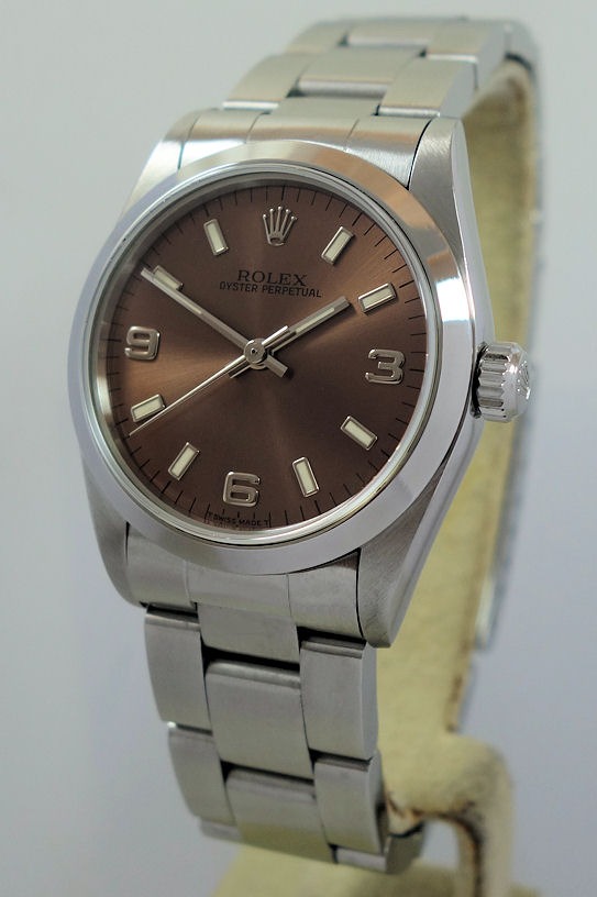 DSC09028 ROLEX 31mm MIDSIZE OYSTER PERPETUAL SALMON EXPLORER DIAL 67480