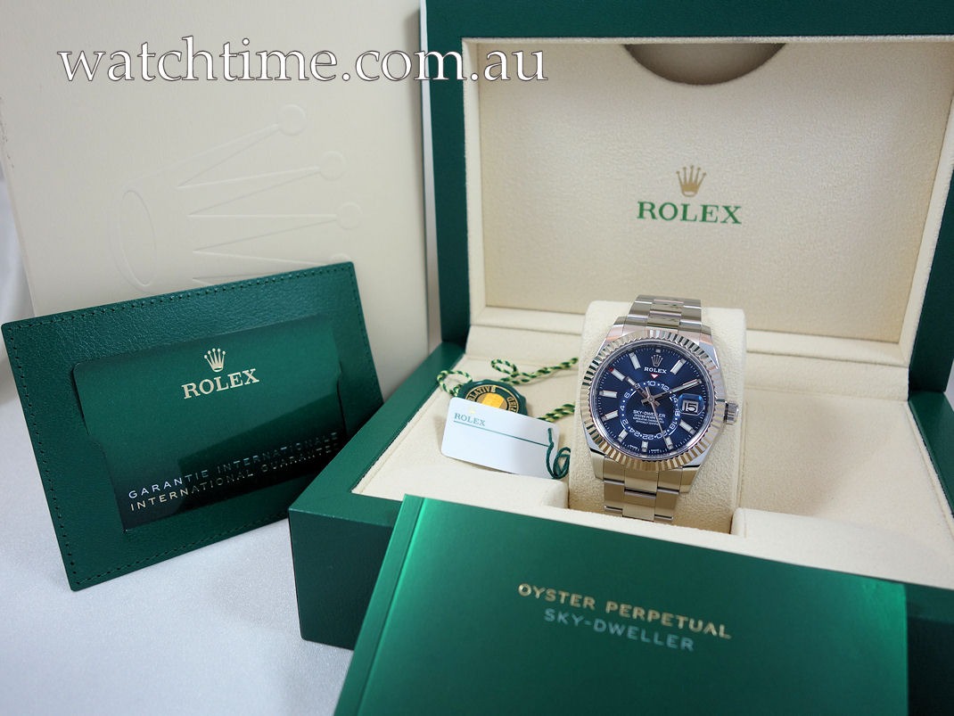 DSC09073 Rolex Sky-Dweller 326934 Steel, Blue-dial 2022 Full Set!!