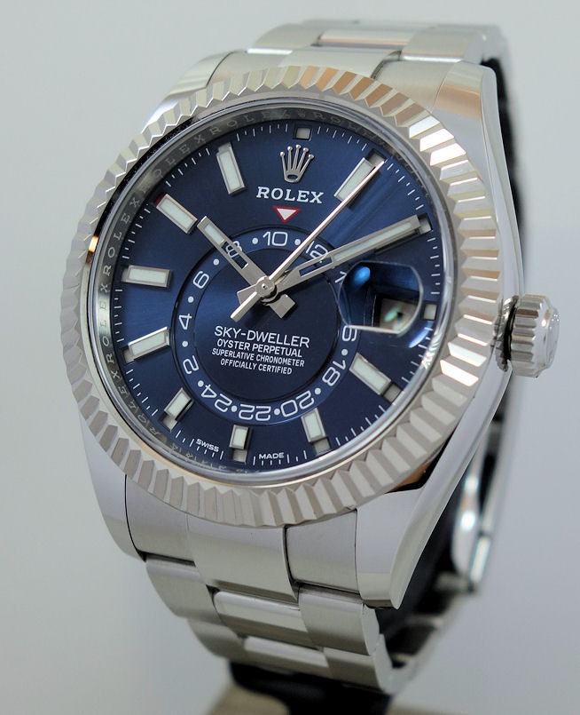 DSC09103 Rolex Sky-Dweller 326934 Steel, Blue-dial 2022 Full Set!!
