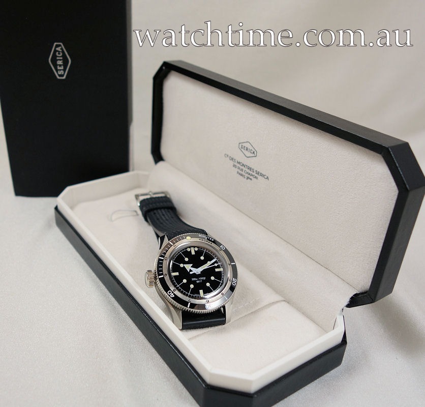 DSC09321 SERICA 5305 Dive Chronometre 39mm Black Enamel