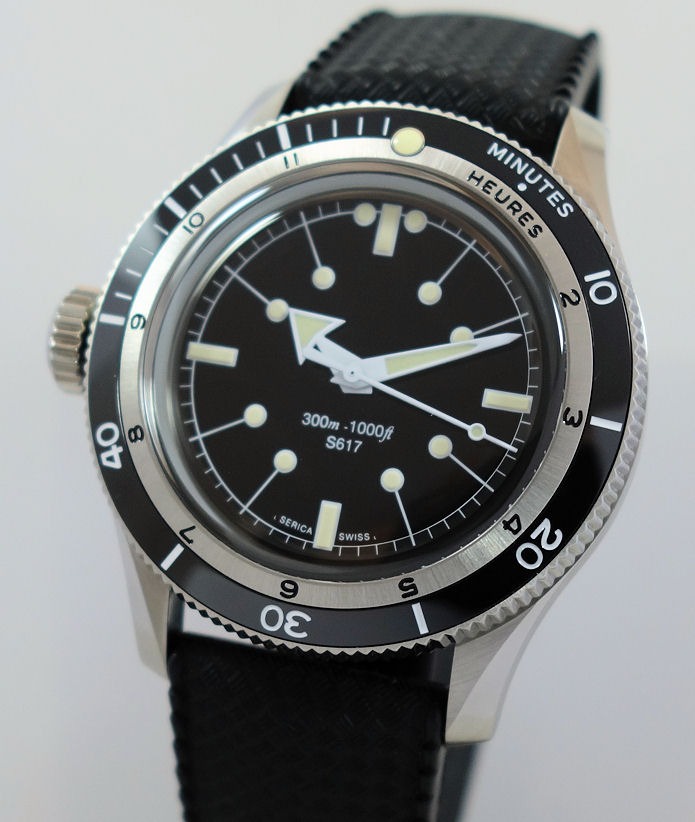 DSC09326 SERICA 5305 Dive Chronometre 39mm Black Enamel
