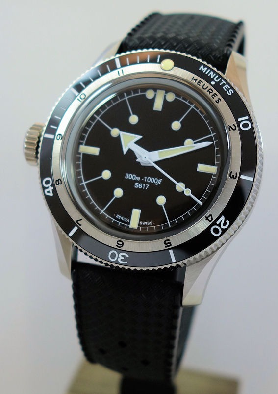 DSC09327 SERICA 5305 Dive Chronometre 39mm Black Enamel