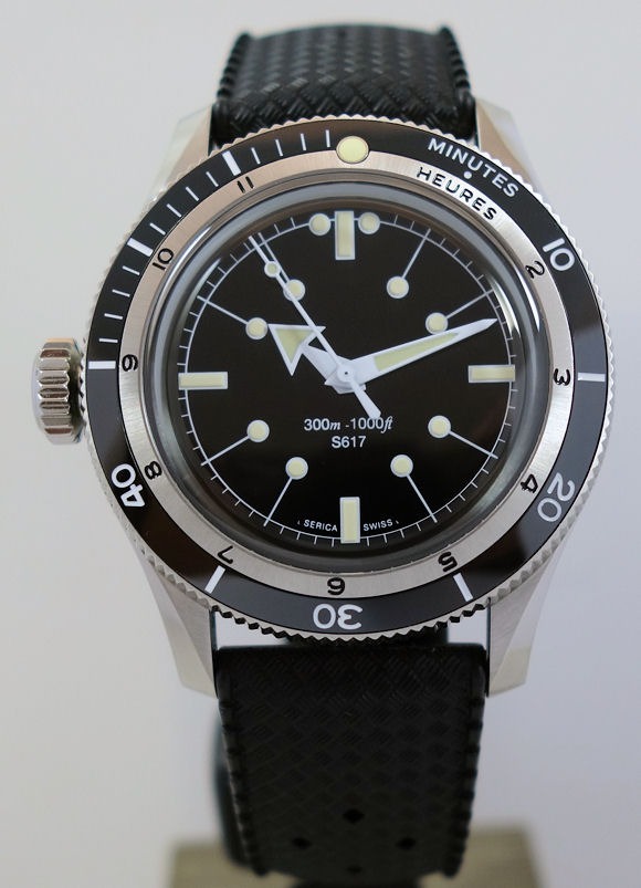 DSC09331 SERICA 5305 Dive Chronometre 39mm Black Enamel