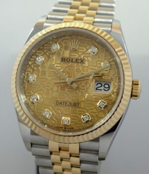 Rolex Datejust 36 18ct Yellow-gold & Steel Computer Diamond dial 126233