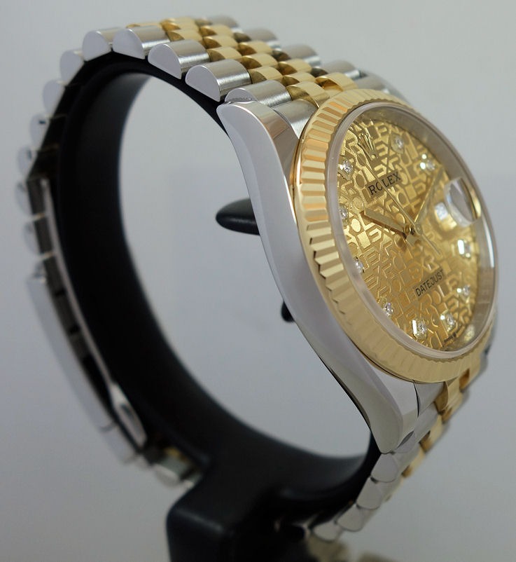 DSC09612 Rolex Datejust 36 18ct Yellow-gold & Steel Computer Diamond dial 126233