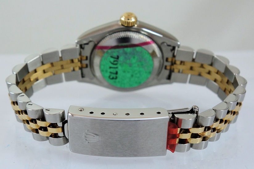 DSC09636 Rolex Lady Datejust 79173 Steel & Yellow-Gold, Diamond dial 2003 Box & Papers